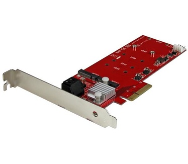 Startech.com 2x M.2 NGFF SSD RAID controller kaart met 2x SATA III poorten PCIe