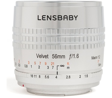 Lensbaby Velvet 56 (Nikon F) Zilver