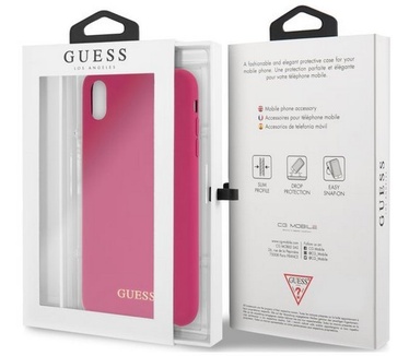Guess Silicone HardCase - Apple iPhone X/XS (5.8") - Roze  Roze