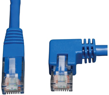 Tripp-Lite Cat6 Gigabit Molded Patch Cable (RJ45 Right Angle M to RJ45 M) - Blue, 1.52 m