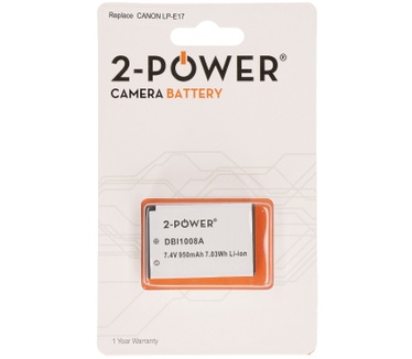 2-Power Digital Camera Battery 7.4V 950mAh