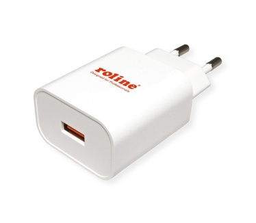 Roline USB oplader met eurostekker, 1 poort, QC3.0, 18W