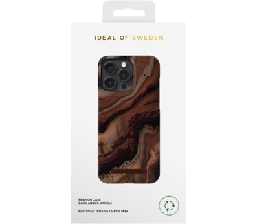 iDeal of Sweden Dark Amber Marble (iPhone 15 Pro Max) Geel