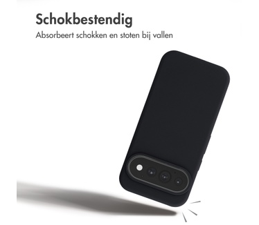 Accezz Liquid Silicone Backcover met MagSafe voor de Google Pixel 11 / 11 Pro / 10 / 10 Pro - Zwart