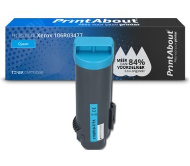 PrintAbout Huismerk Xerox 106R03477 Toner Cyaan