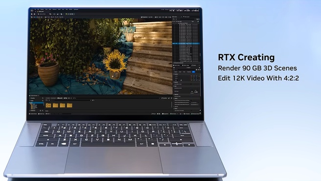 Creatief werk op een Windows-laptop met Nvidia RTX Spark. Bron: Microsoft