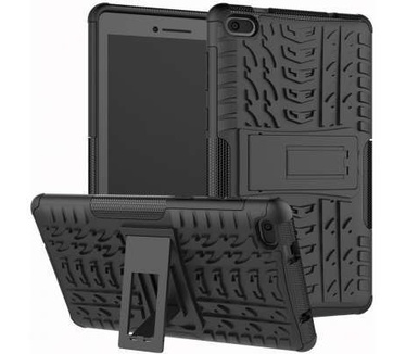 qMust Lenovo Tab E7 Rugged Hybrid Hoesje Zwart