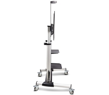 Startech.com Verrijdbare TV Standaard op Wielen voor 60-100inch Flat Screens tot 100kg, In Hoogte Verstelbaar via Krukas, Mobiele Televisie Standaard/Trolley