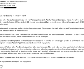 E-mails tussen Apple en Epic Games