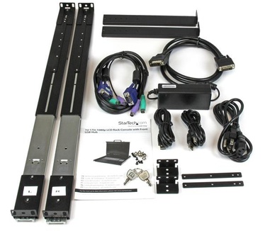 Startech.com 1U Rackmount LCD console met 2 poorts USB Hub 17" monitor 1080p