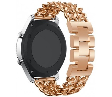 qMust Samsung Gear S3 Armband Double Chain Style - Rose Goud