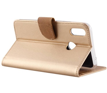 Luxe Lederen Bookcase hoesje voor de Huawei P Smart Plus - Goud (Huawei P Smart Plus) Goud