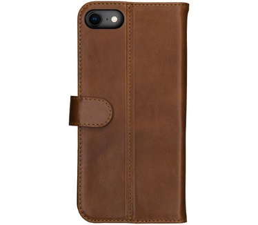 Rosso Deluxe iPhone SE (2020) Hoesje Echt Leer Pasjes Book Case Bruin (iPhone SE 2020) Bruin