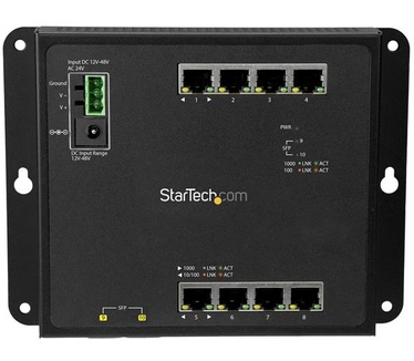 Startech.com 8 poorts Gigabit ethernet switch met 2 open SFP sleuven
