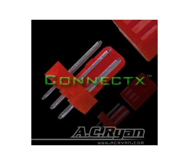 AC Ryan ACR-CB9109 3pin fan connector Male (UV-Rood)