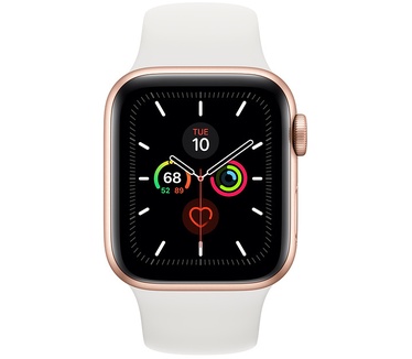 Apple Watch Series 5 (40mm) aluminium, sportbandje Goud (Wit)