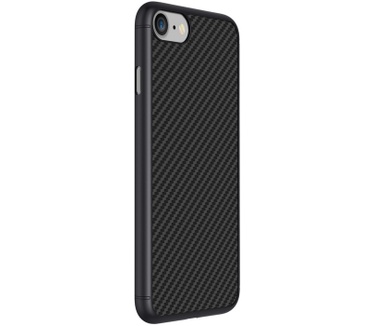 Nillkin Hard Case Synthetisch Carbon voor iPhone 8 (4.7") - Zwart Zwart
