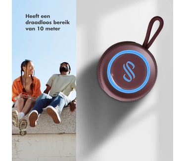 Selencia AquaPlay Bluetooth Speaker - Draadloze speaker - Waterproof - Bordeaux