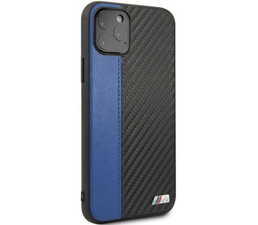 BMW M-Line Contrast Stripe Carbon Case iPhone 11 Pro Max - Blauw  Blauw