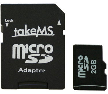 TakeMS microSD + SD adapter 2GB