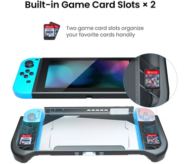 tomtoc TPU Dockable Grip Case for Nintendo Switch | Black