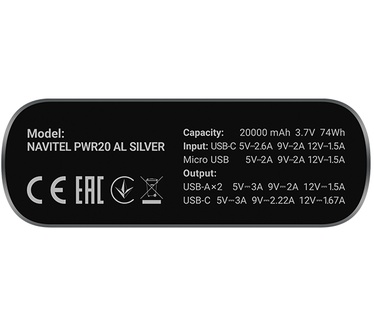Navitel NAVITEL PWR20 AL SILVER
