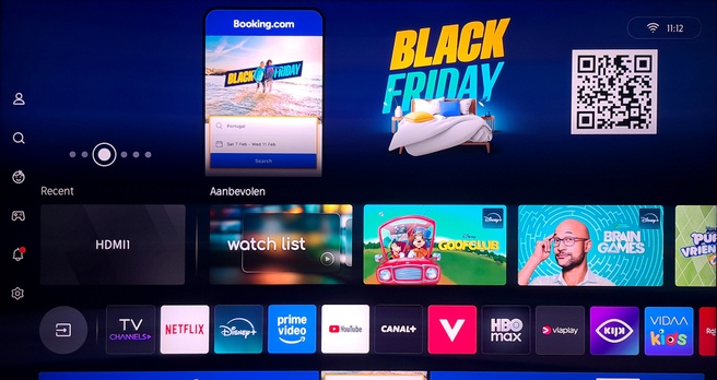 Hisense U8Q - Booking.com-ad op homepage