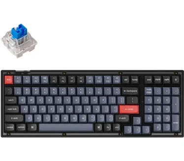 Keychron V5 QMK, Keychron K Pro Blue, Qwerty US, Frosted Black