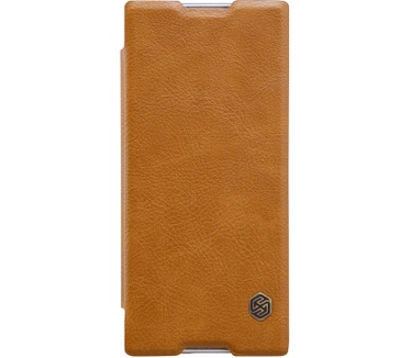 Nillkin Qin Slim PU Leather Book Case - Sony Xperia XA1 - Bruin voor Sony Xperia XA1 Bruin