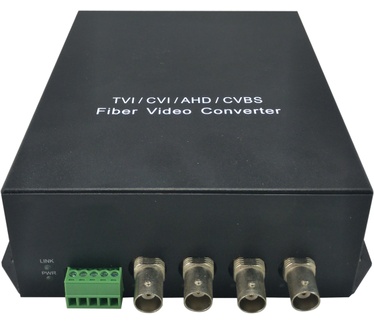 LevelOne 4-Channel BNC over Fiber Optic Extender Kit, 20km