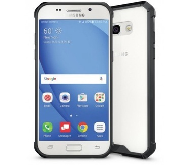 qMust Samsung Galaxy A5 (2017) premium clear case met zwarte bumper