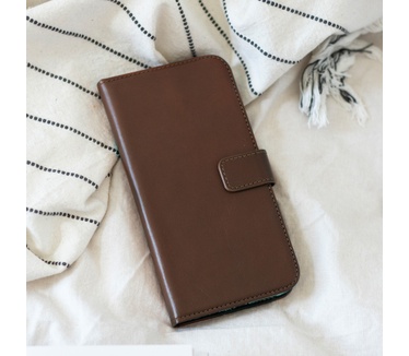 Selencia Echt Lederen Bookcase Samsung Galaxy A42 - Bruin
