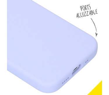 Accezz Liquid Silicone Backcover iPhone 12 Mini - Paars (iPhone 12 Mini) Paars