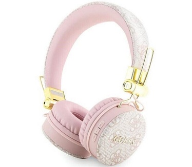 Guess 4G Metal Logo Bluetooth Stereo On-Ear Koptelefoon (Roze)