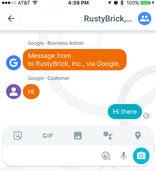 Google Allo bedrijfschat