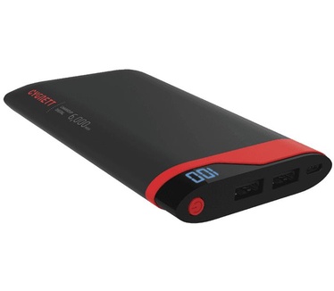 Cygnett ChargeUp Digital 6000mAh (Zwart/Rood)