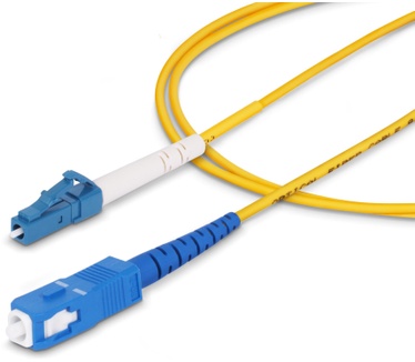 Startech.com 1m LC naar SC (UPC) OS2 Single Mode Simplex Glasvezel Kabel, 9/125µm, Laser Optimized, 40G/100G, Flexibel Buigen, Low Insertion Loss, LSZH Fiber Patchkabel