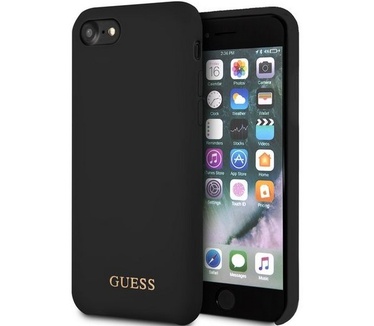Guess Silicone Logo HardCase voor Apple iPhone 7/8 (4.7") - Zwart  Zwart