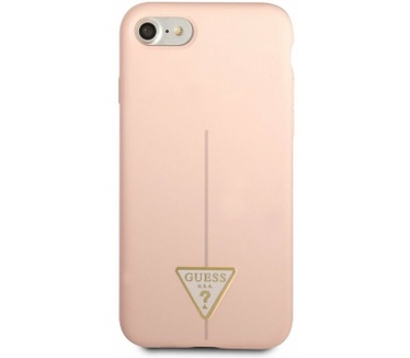 Guess Silicone Triangle Back Case - iPhone 7/8/SE (4.7") - Roze Roze