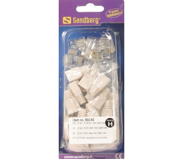 Sandberg Kit: 20 RJ45 plugs + housings