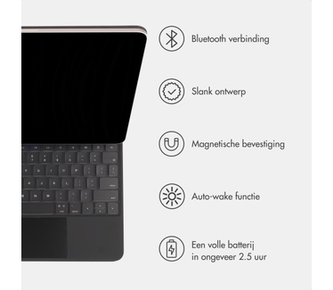 Accezz Magnetic Bluetooth Keyboard Apple iPad Air 11 inch (2025) M3 / (2024) M2 / Pro 11 (2018/2020/2021/2022) - QWERTY / NL - Zwart
