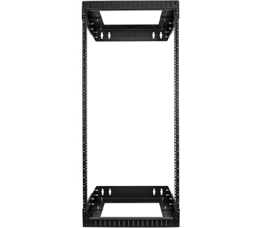 Startech.com 24U 19" Wandmonteerbare Server Rack, Verstelbare diepte 12-20" 2 Post Open Frame Serverruimte Rack voor AV/Data/ IT Communicatie & Apparatuur/Switch met Kooimoeren en Schroeven