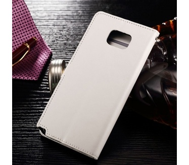 Kees Lederlook Portemonnee Hoesje Samsung Galaxy Note 5 - Wit