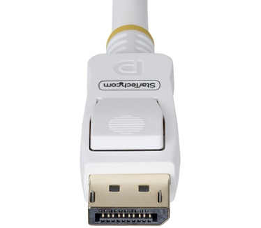 Startech.com 1,8m VESA Gecertificeerde DisplayPort 1.2 Kabel, Wit, 4K 60Hz, 21.6Gbps, Vergrendelbare DP Connectors, DP 1.2 DisplayPort Kabel, DP Monitor Kabel, M/M