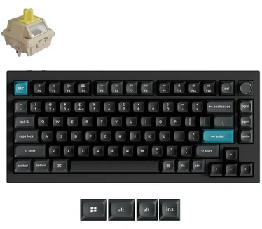 Keychron Q1 Ultra 8K 75% Wireless Hot-Swap RGB, Banana Switch, Zwart