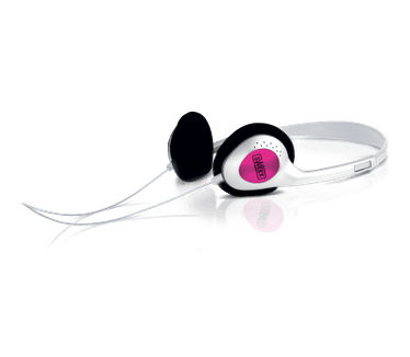 Sweex Lightweight Headphones (Roze, Wit, Zwart)
