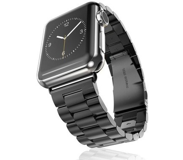 qMust Metalen armband voor Apple Watch 38mm - Black