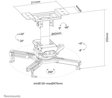 Neomounts by Newstar Neomounts by Newstar projector plafondsteun