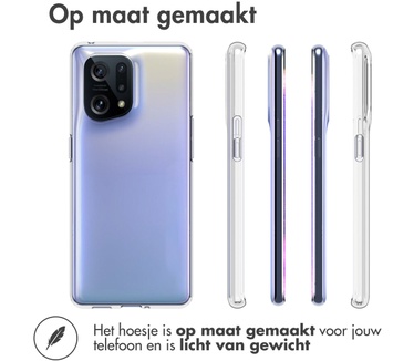 Accezz Clear Backcover Oppo Find X5 5G - Transparant
