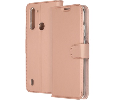 Accezz Wallet Softcase Booktype (Moto G8 Power Lite) Rosé Goud